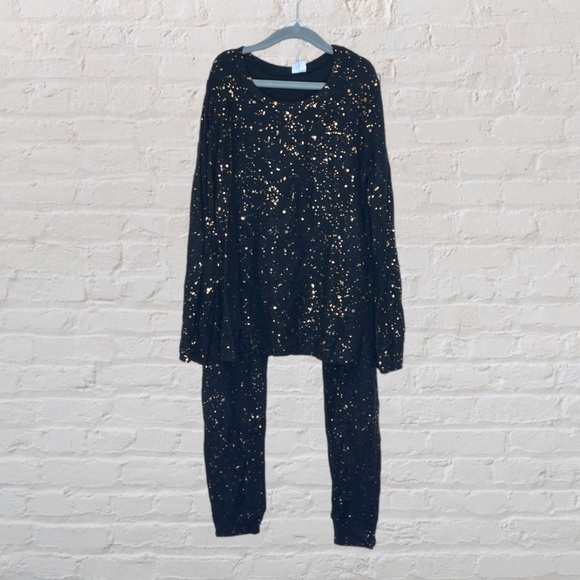 Malibu Sugar Copper Paint Splatter Lounge Set - Picture 1 of 2